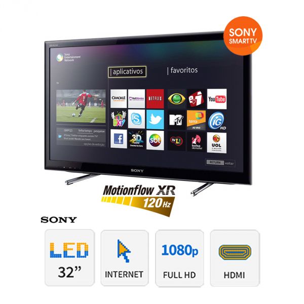 Smart TV LED 32" Sony KDL-32EX655/B