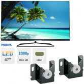 Smart TV Slim LED 47" Philips 47PFL7008G/78 - Ambilight, 860