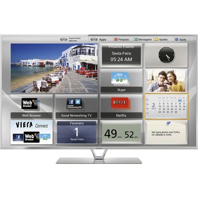 Smart TV 60" 3D Slim LED My Home Screen Full HD TC-L60DT60B