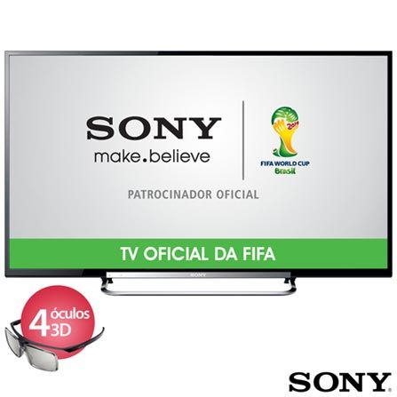 Smart TV LED 3D 70" Sony KDL-70R555A Full HD 4 HDMI 2 USB 24