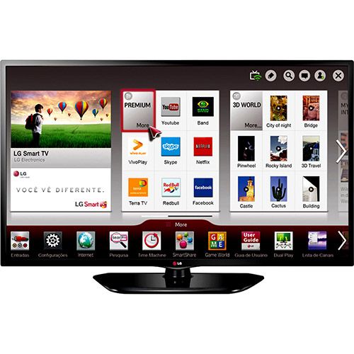 Smart TV LED 39" LG 39LN5700 FULL HD 3 HDMI 3 USB Wi-fi 60Hz