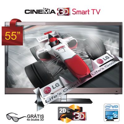 Smart tv 3d led 55